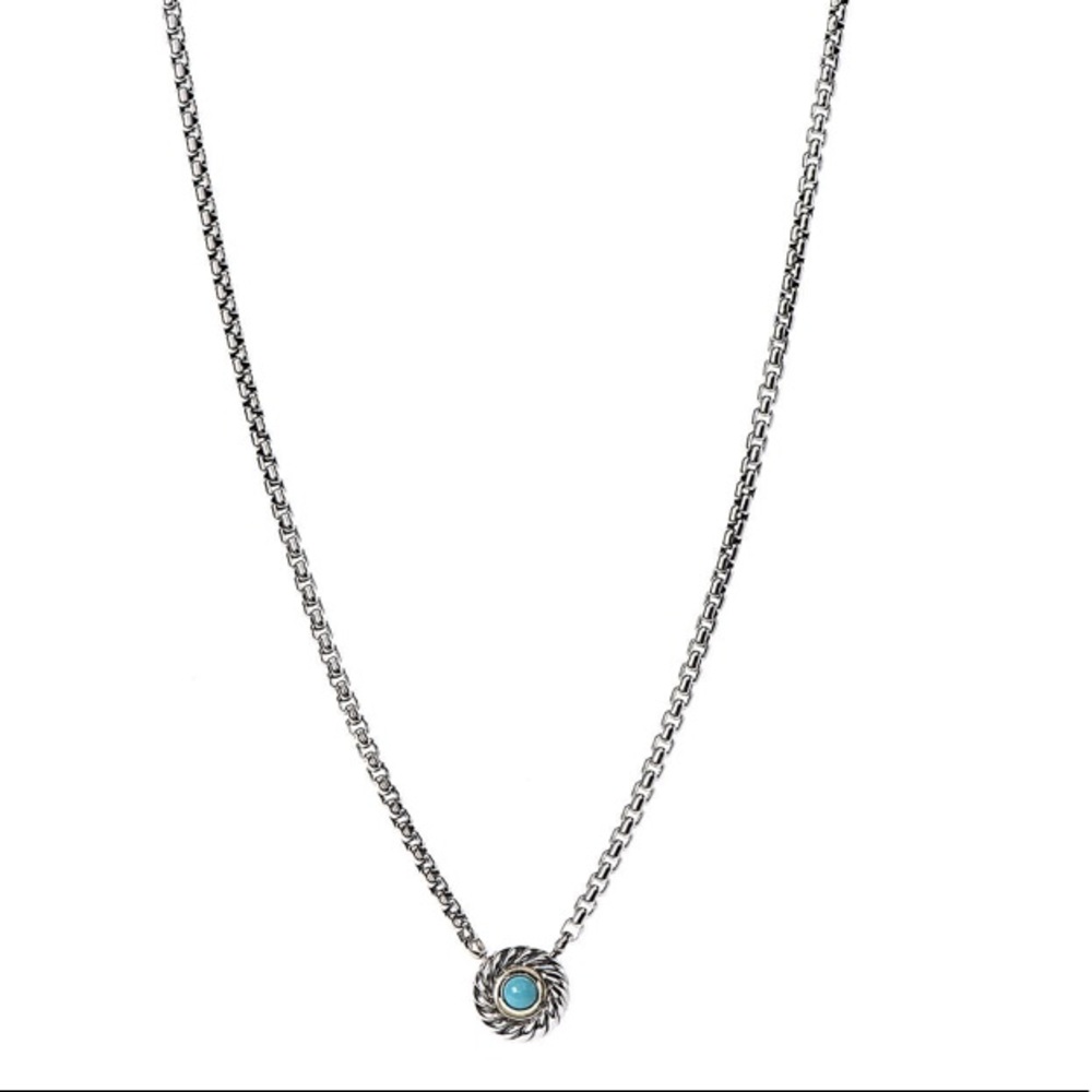 David Yurman turquoise Cookie necklace